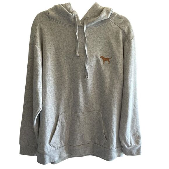 Victoria’s Secret PINK Gray Gold Glitter Dog Hoodie Hooded Sweatshirt Medium - Picture 1 of 6